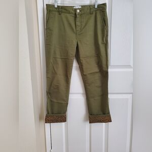 Olive Green Crop Pants